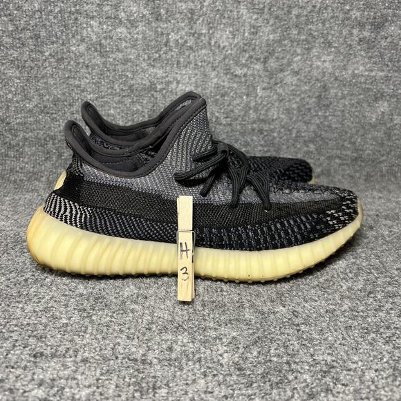 Adidas Yeezy Boost 350 V2 Shoes Sneakers Mens Size 7 Black Gray Carbon FZ5000 - Picture 9 of 9